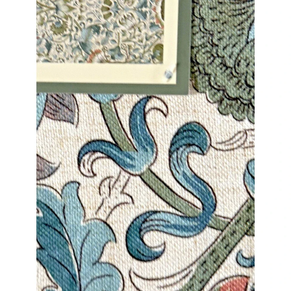 Morris & Co. Window Curtains Panels Lodden Set Pair 50 X 84 Floral Blue Drapes